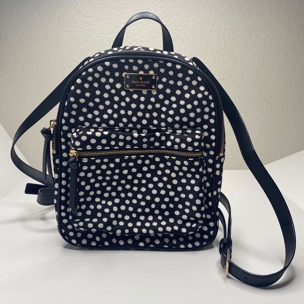 Kate Spade Mini Spotted Polkadot pocket backpack